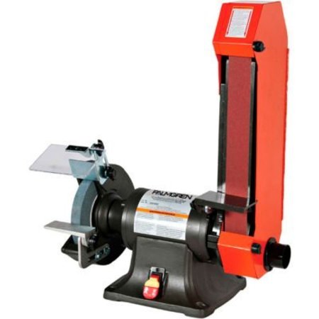 C.H. HANSON Palmgren Combination Belt & Bench Grinder, 8" Wheel Dia, 3/4HP, 120/240V 9682088